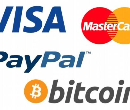 Payment methods we accept: Visa, MasterCard, PayPal, Bitcoin